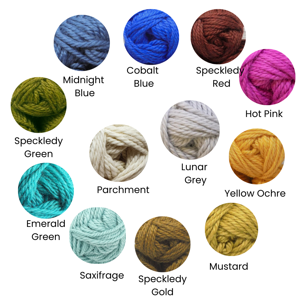 Wheel of colours for Chunky Alpaca wool