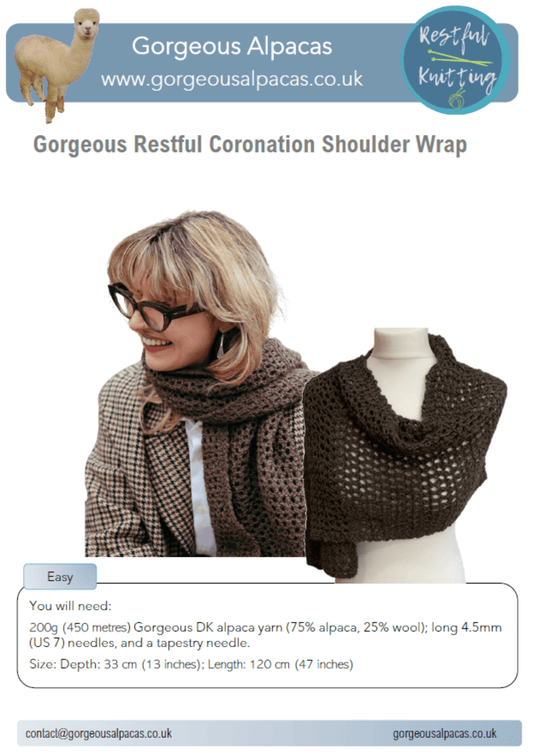 Pattern - Restful Coronation Shoulder Wrap