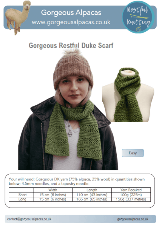 Pattern - Restful Duke Scarf