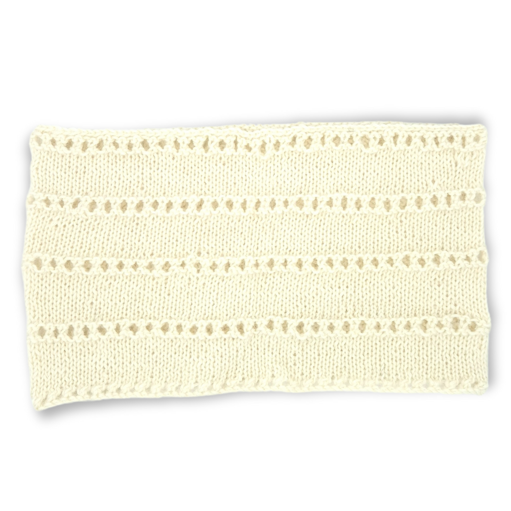Resful Eyelet Cowl alpaca DK Parchment