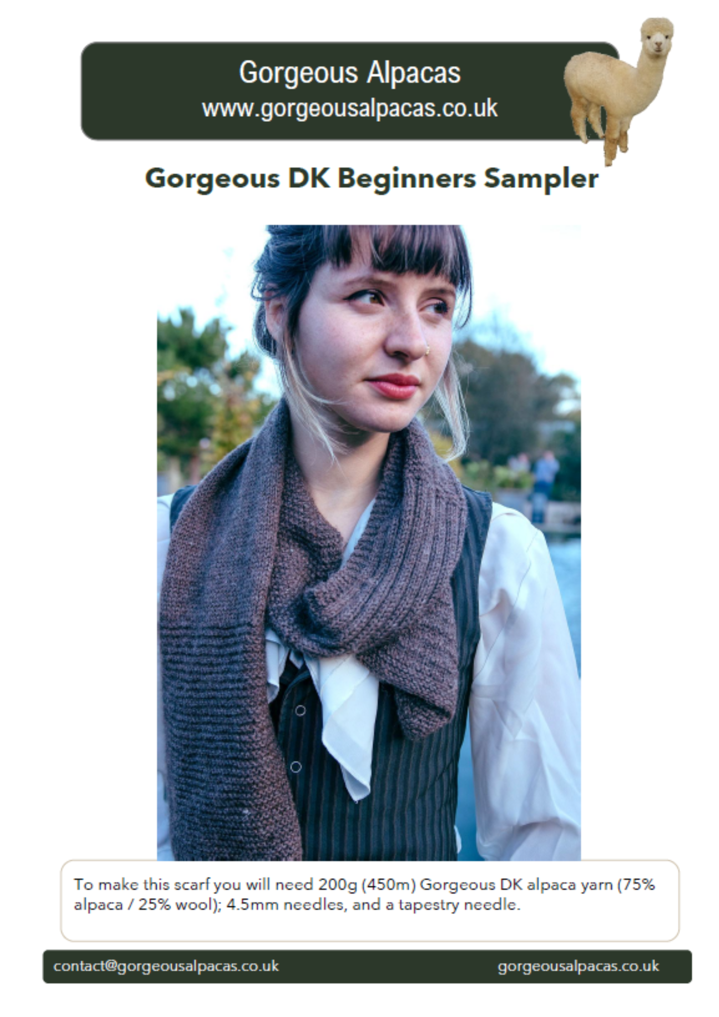 Sampler Scarf Pattern Image with model