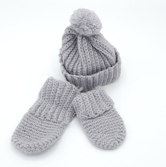 Crochet Kit - Baby Hat & Mittens