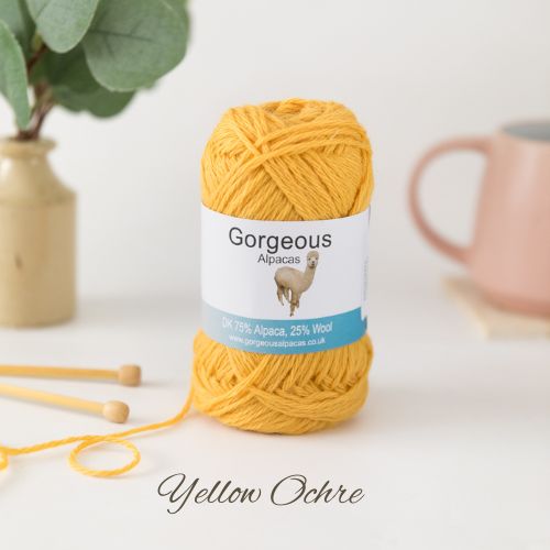 Yellow Ochre DK Alpaca Yarn 50g ball – Gorgeous Alpacas