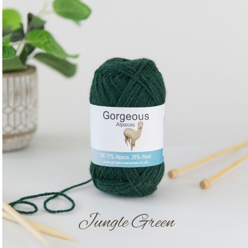 Jungle Green DK Alpaca Yarn 50g ball – Gorgeous Alpacas