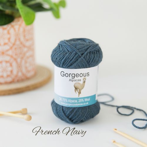 French Navy  DK Alpaca Yarn 50g ball – Gorgeous Alpacas
