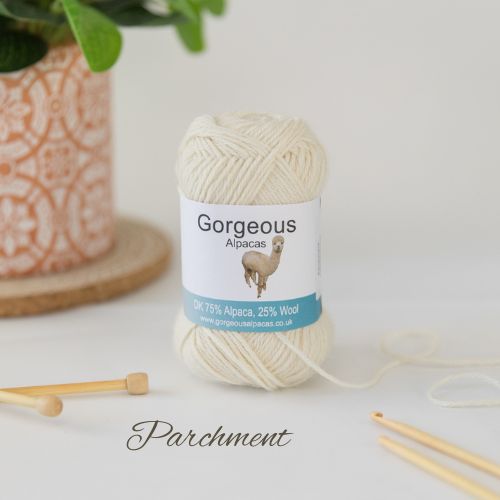 Parchment DK Alpaca Yarn 50g ball – Gorgeous Alpaca yan
