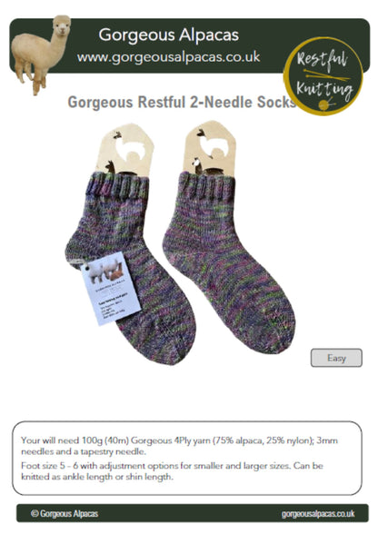 Restful 2-Needle Socks – Easy Knitting Pattern