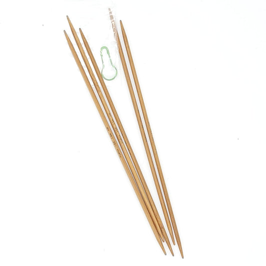 Bamboo Double Pointed Needes - 4.5mm x 15cm - set of 5