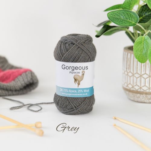Grey DK Alpaca Yarn 50g ball – Gorgeous Alpacas