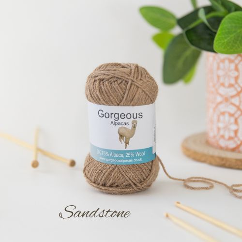 Sandstone  DK Alpaca Yarn 50g ball – Gorgeous Alpacas