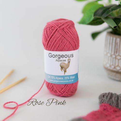 Rose Pink DK Alpaca Yarn 50g ball – Gorgeous Alpacas