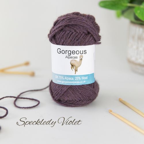 Speckledy Violet DK Alpaca Yarn 50g ball – Gorgeous Alpacas