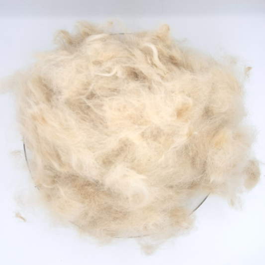 Alpaca Fleece Washed and Carded White for toy stuffing and cushion stuffing 