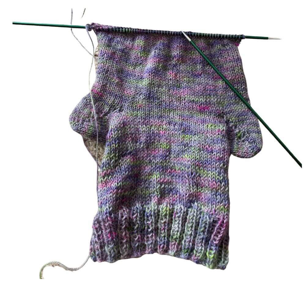 Socks knitted on 2 needles using 4ply wool from alpaca fleece from British and Irish alpaca farms