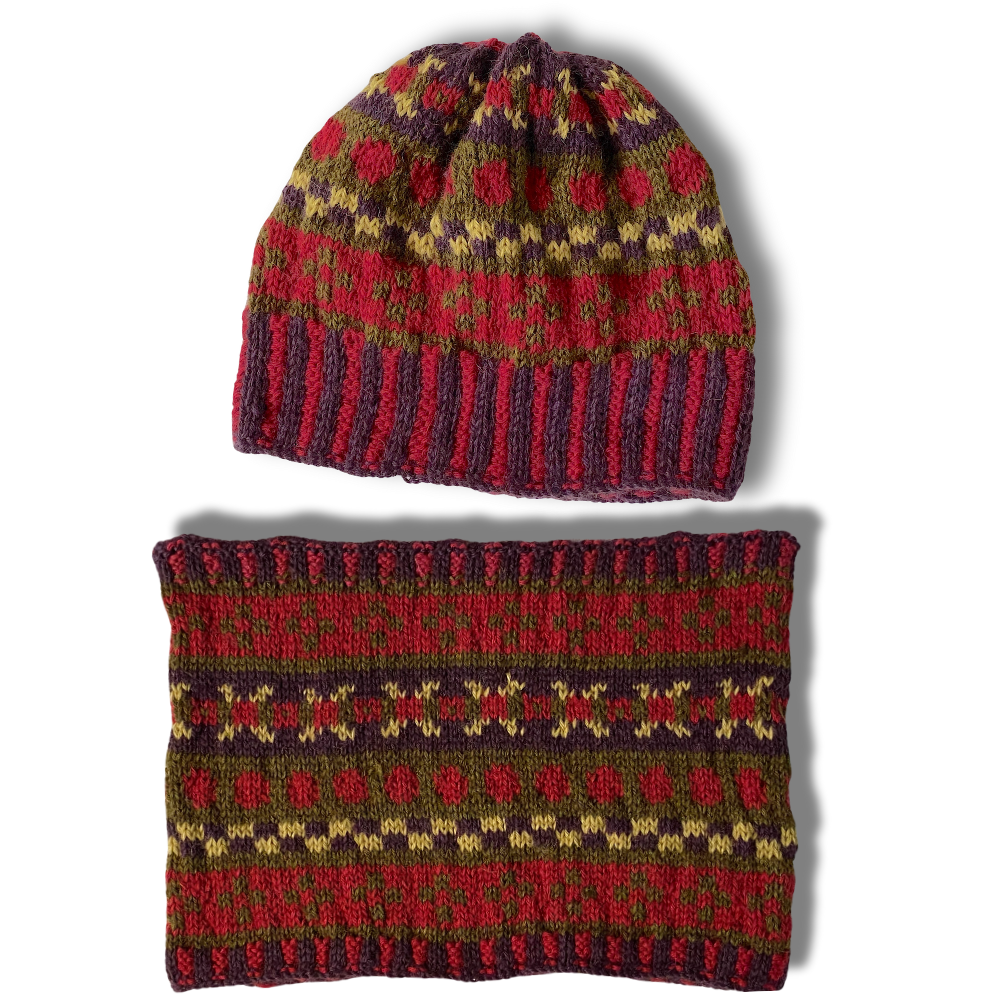 Knit Kit - Maggie Fair Isle Beanie and/or Snood