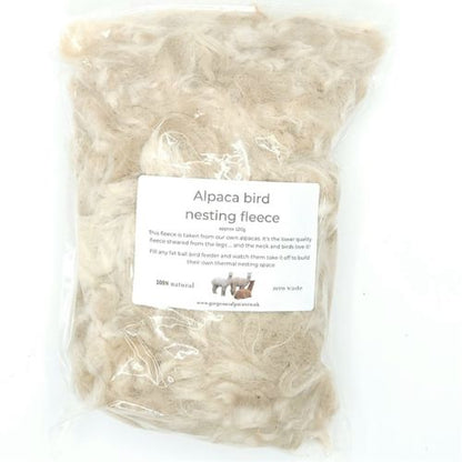 Alpaca bird nesting fleece