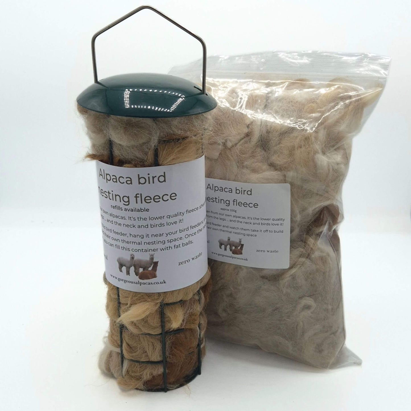 Natural Alpaca Bird Nesting Starter Kit for UK Garden Birds