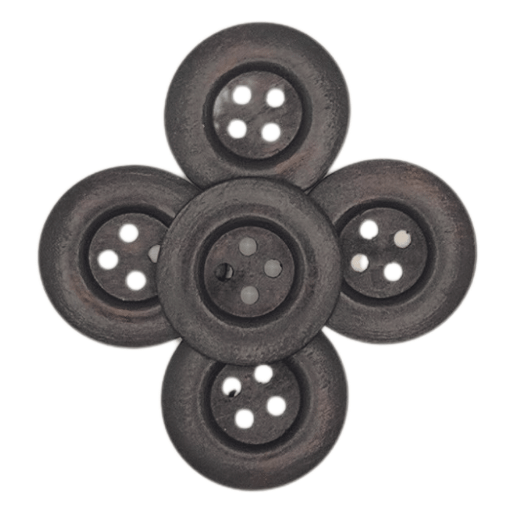 Natural wood buttons stained dark
