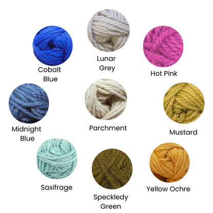 Chunky alpaca wool colour wheel