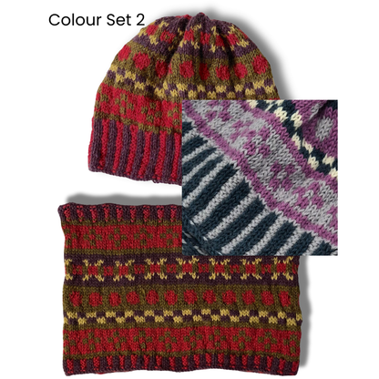 Knit Kit - Maggie Fair Isle Beanie and/or Snood