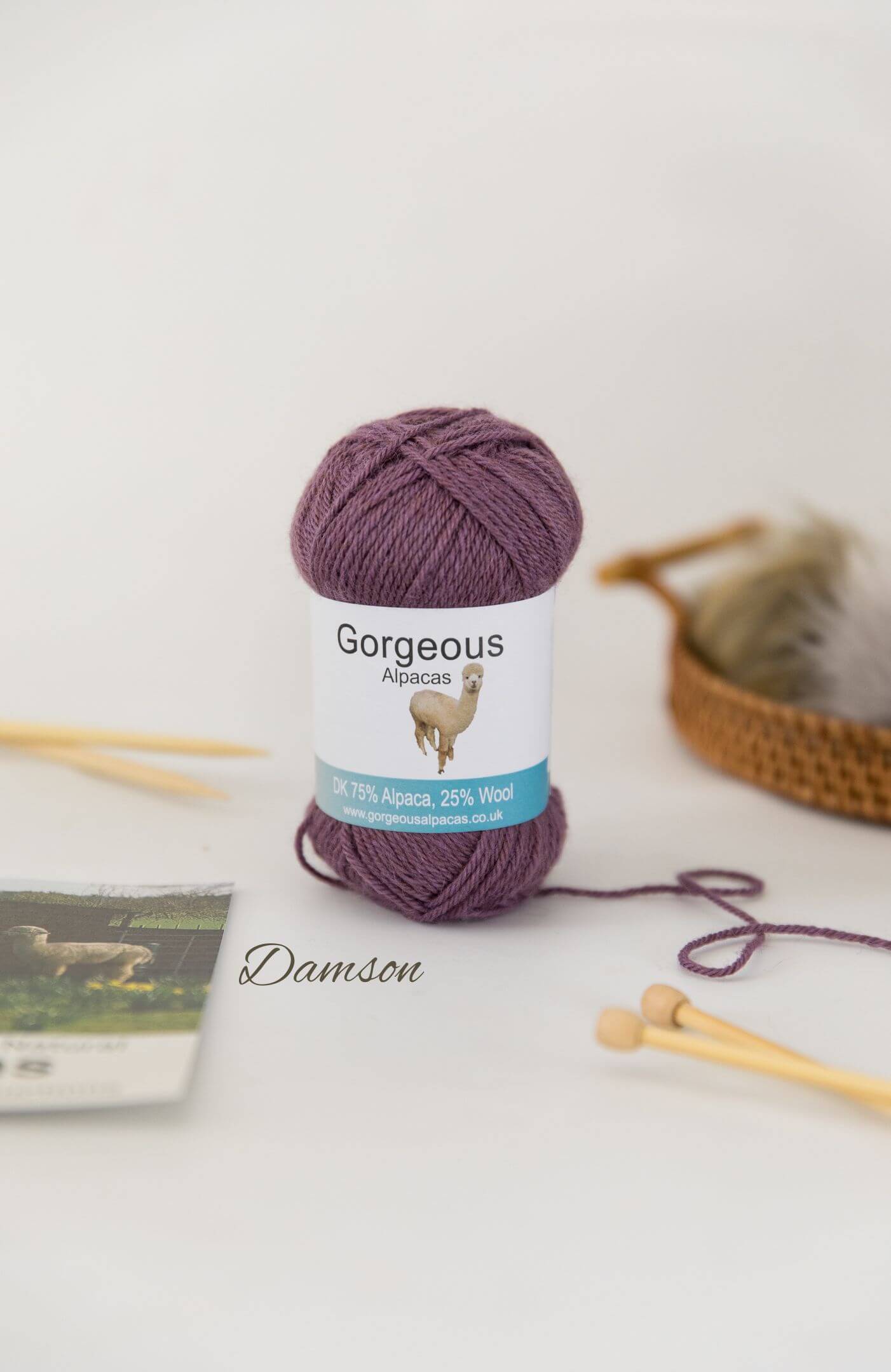 Damson colourway - British alpaca DK yarn