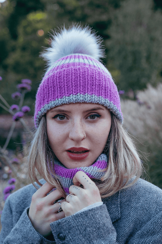 Knit Kit - Family Hat & Cowl Set