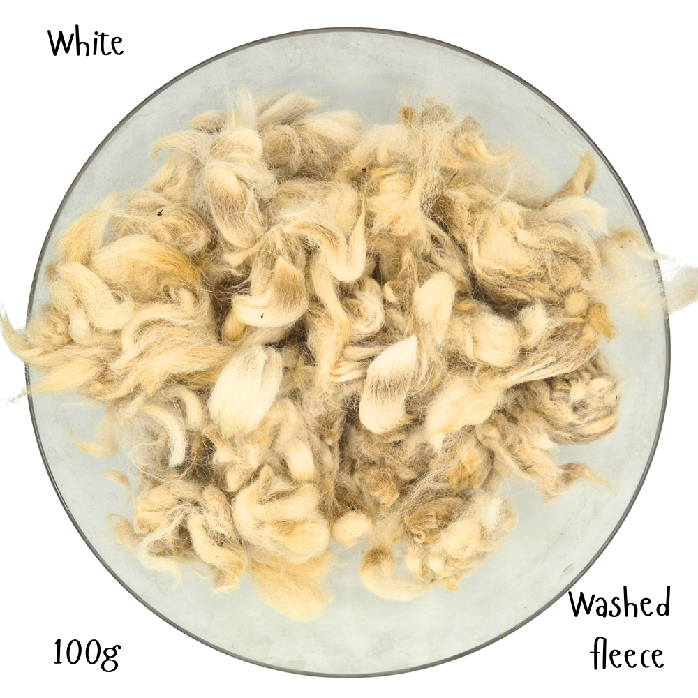 Washed alpaca fleece for toy stuffing