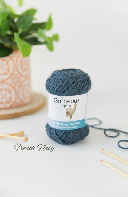 French Navy colourway - British alpaca DK yarn