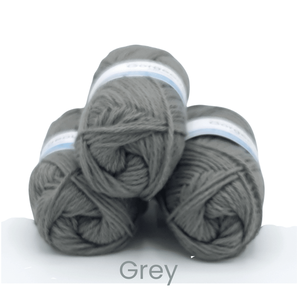 DK alpaca wool from British and Irish farms shown here in Grey