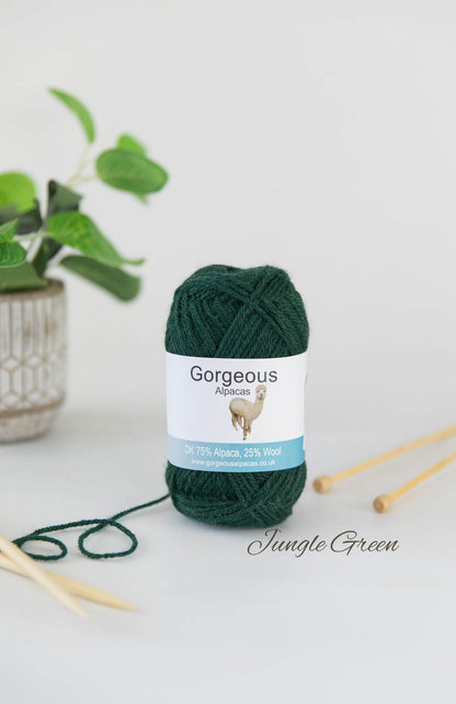 Jungle Green colourway - British alpaca DK yarn