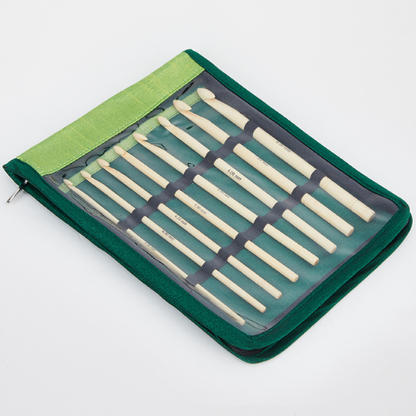 KnitPro Bamboo Crochet Hook Set - 8 Hooks with Cas