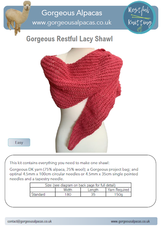Pattern - Restful Lacy Shawl