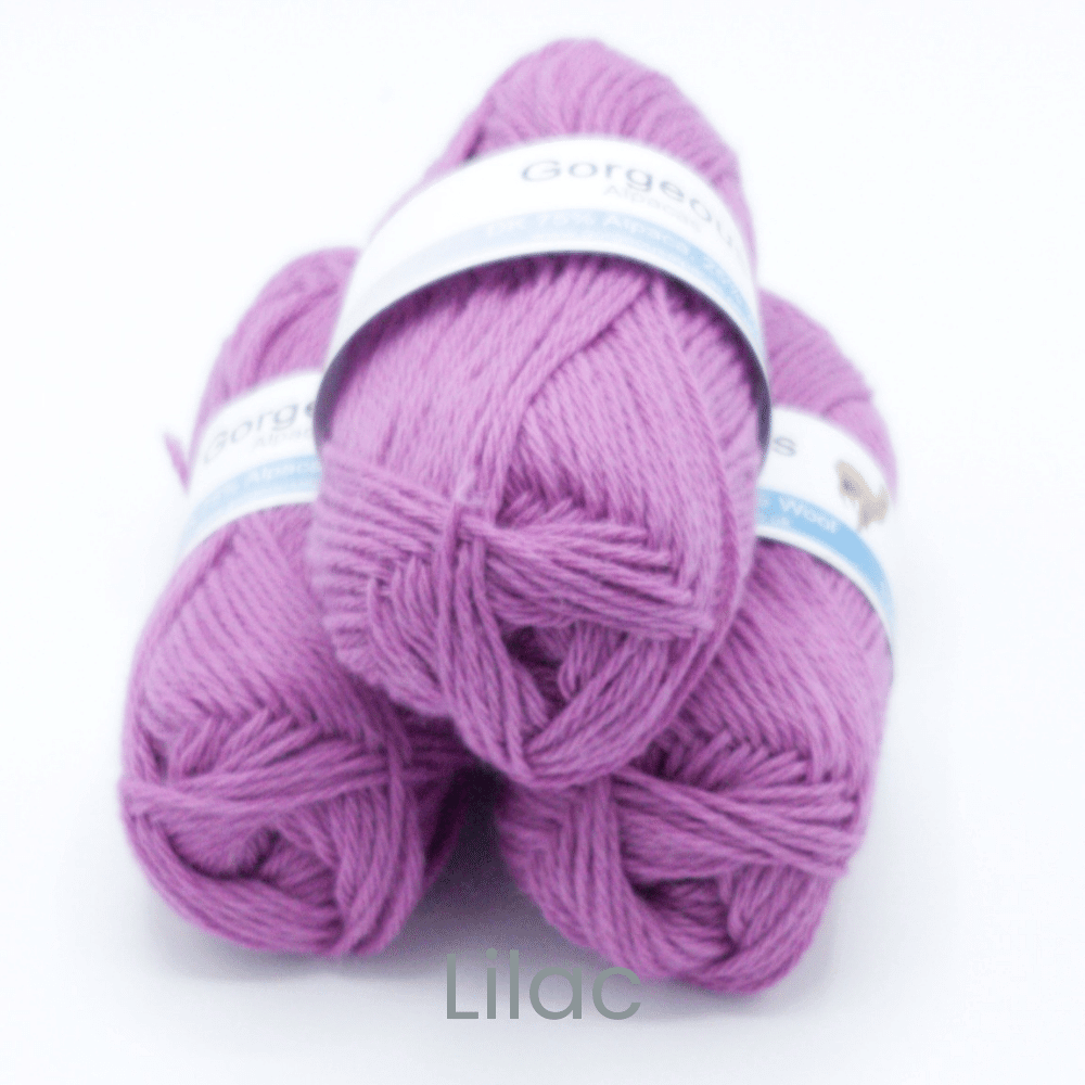 DK alpaca wool from British and Irish farms shown here in Lilac