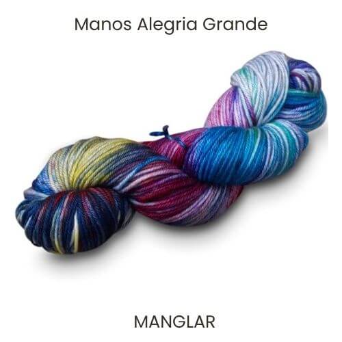 Manos Alegria Grande Yarn skein in the hand-dyed colour Manglar