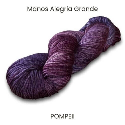 Manos Alegria Grande Yarn skein in the hand-dyed colour Pompeii