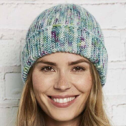 Manos Alegria Grande Hat Front View Knitting Kit