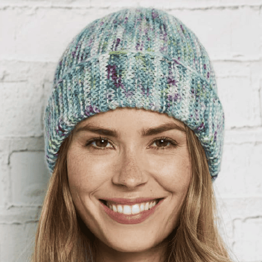Manos Alegria Grande Hat Front View Knitting Kit