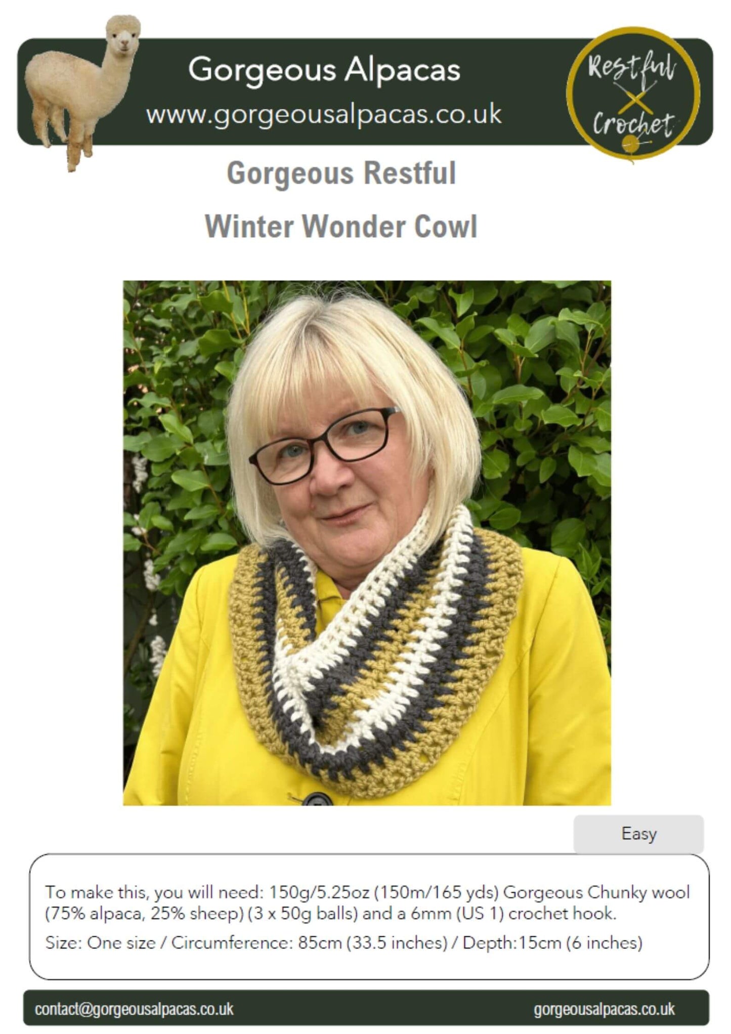 Restful Winter Wonder Cowl – Easy Crochet Pattern