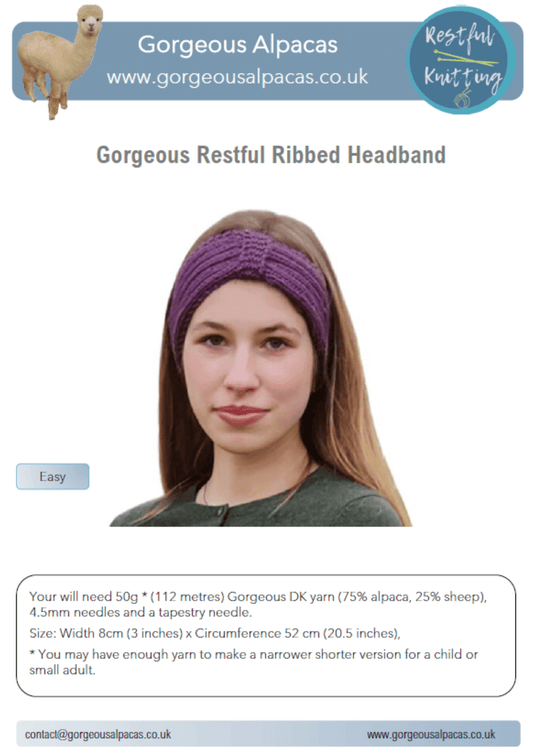 Pattern - Restful Ribbed Headband