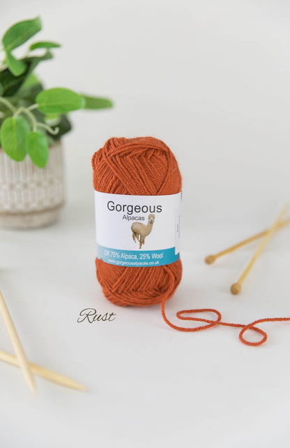 Rust colourway - British alpaca DK yarn