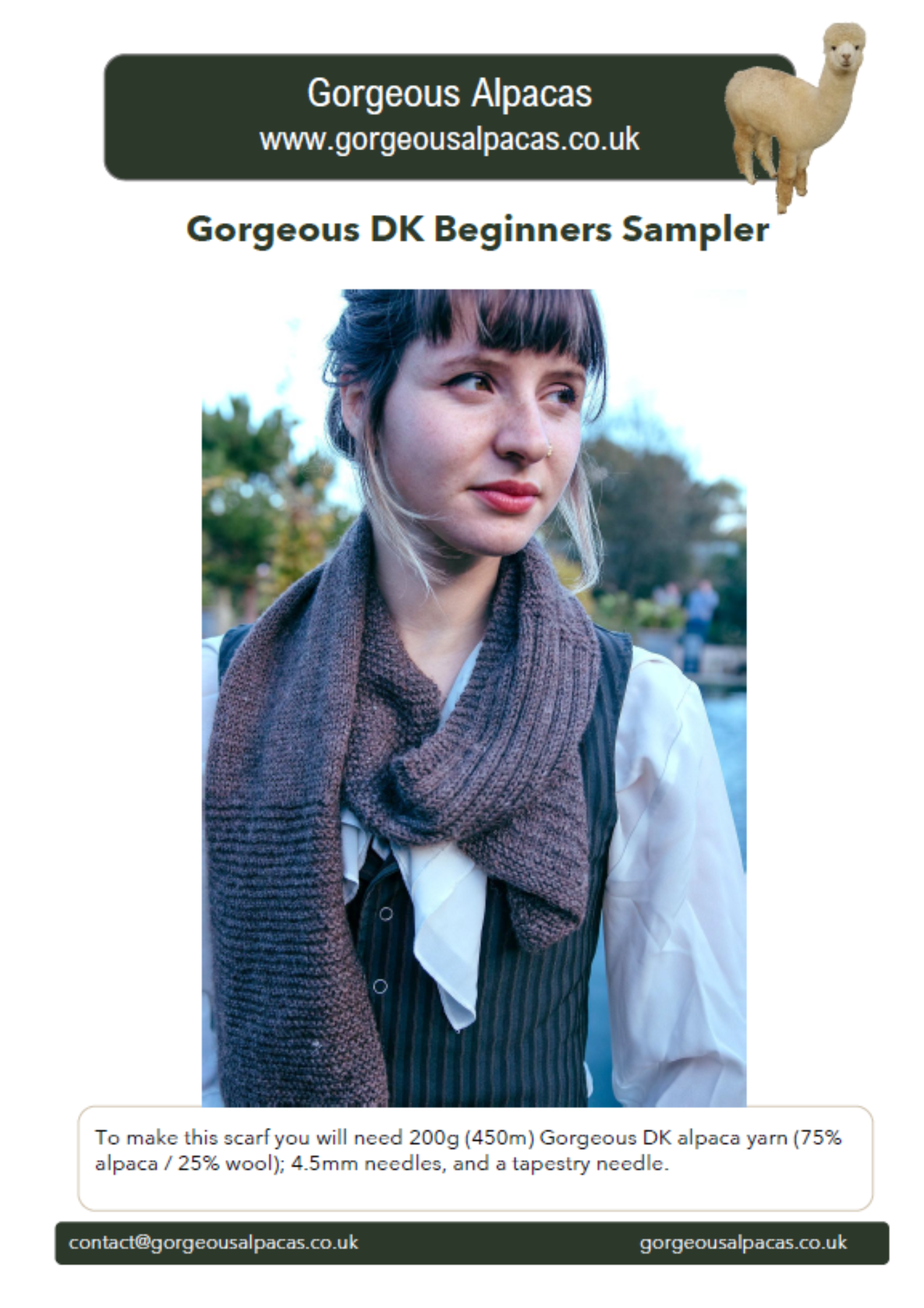 Sampler Scarf Pattern Image with model