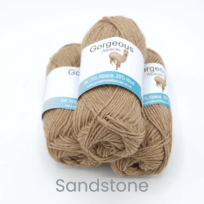 DK alpaca wool from British and Irish farms shown here in Sandstone
