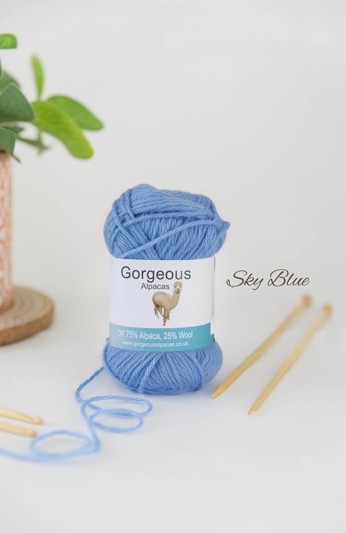 Sky Blue colourway - British alpaca DK yarn