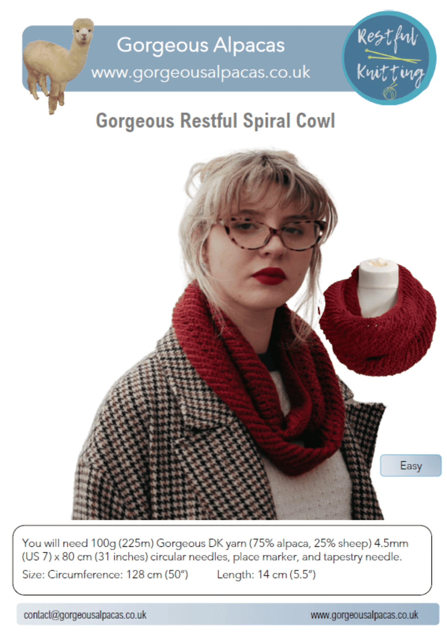 Pattern - Spiral Cowl