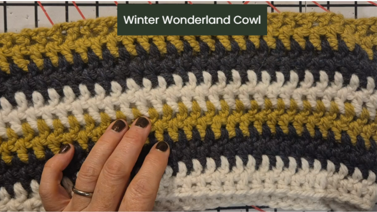 Load video: Video demonstrating our Winter Wonderland Cowl
