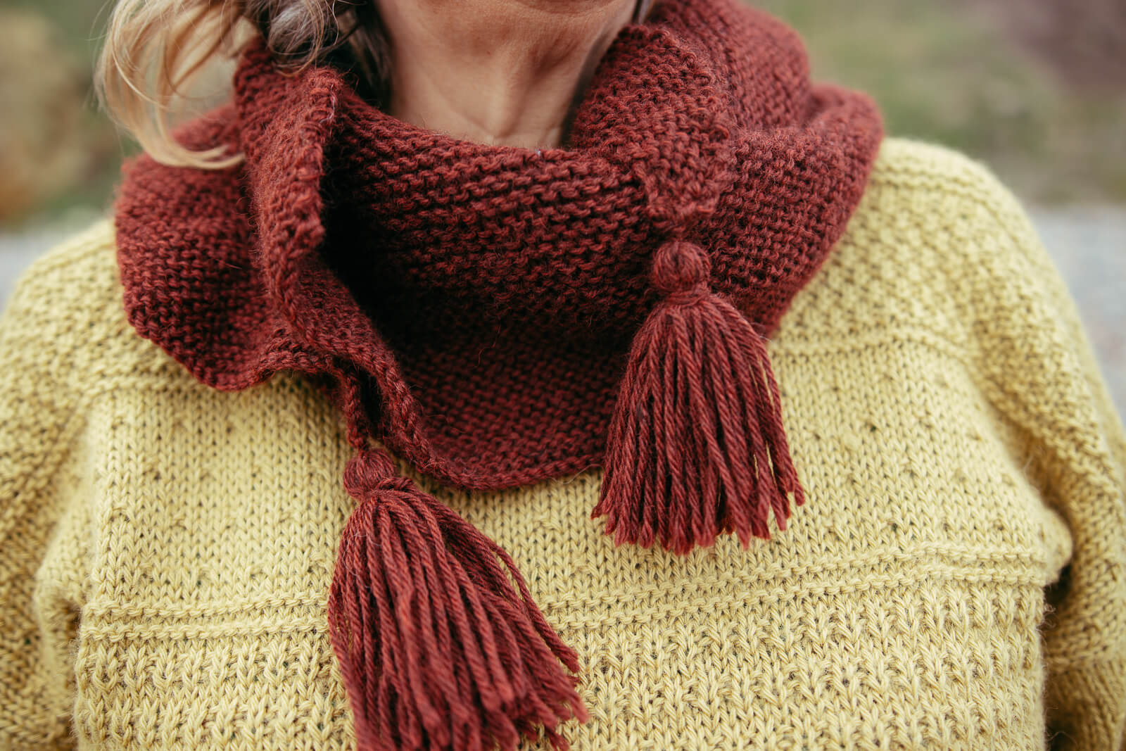 Restful hug shawl knitting kit, made using alpaca wool from British and Irish alpaca farms