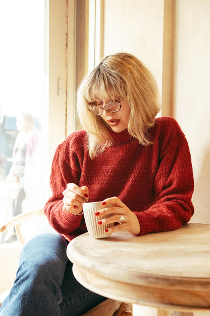 Gorgeous Alpacas Sampler Sweater available as a digital download as a pattern or as a kit with softest alpaca wool
