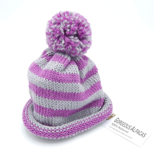 Bespoke Hat for Newborn to 3-years old - Lilac and Silver