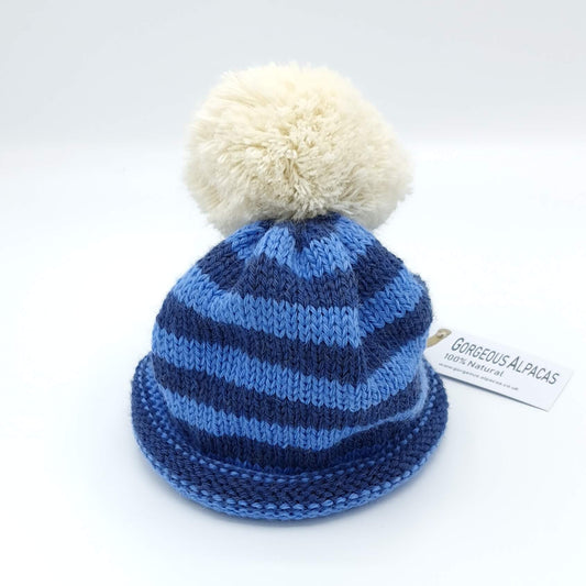 Bespoke Hat for Newborn to 3-years old - Midnight & Sky Blue