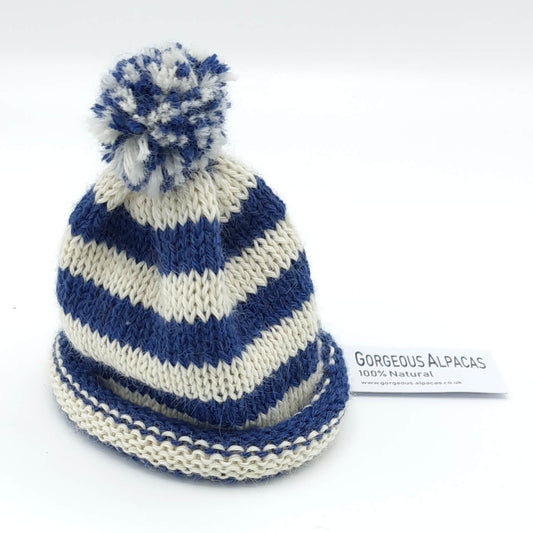 Bespoke Hat for Newborn to 3-years old - Midnight & Off White